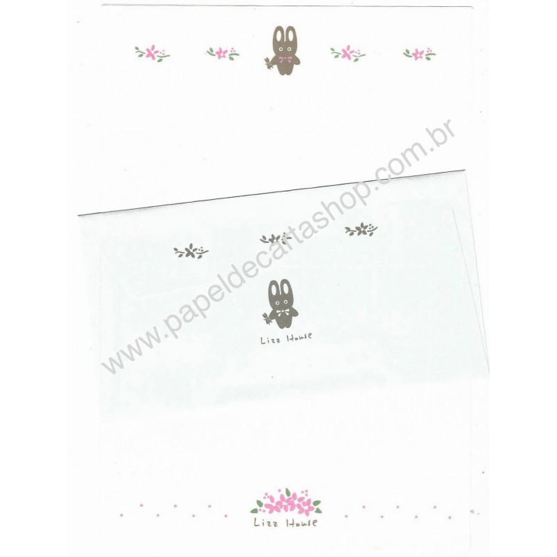 Conjunto de Papel de Carta Vintage Lizz House JAPAN