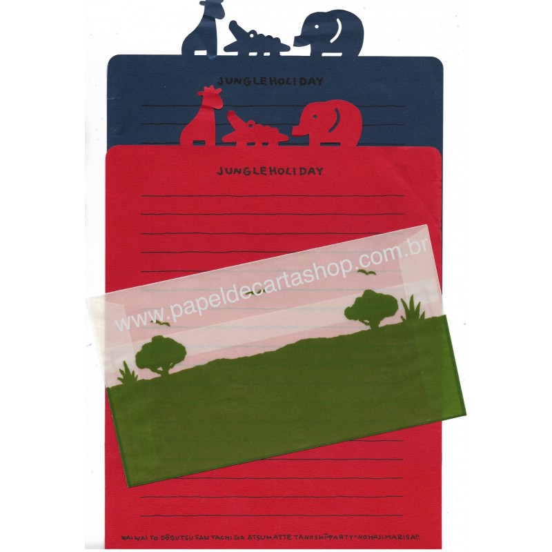 Conjunto de Papel de Carta Vintage Jungle Holiday Japan