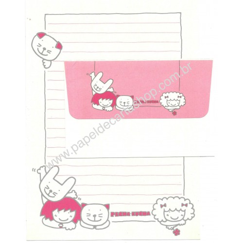 Conjunto de Papel de Carta Vintage Pegna-Kucha CRS Japan