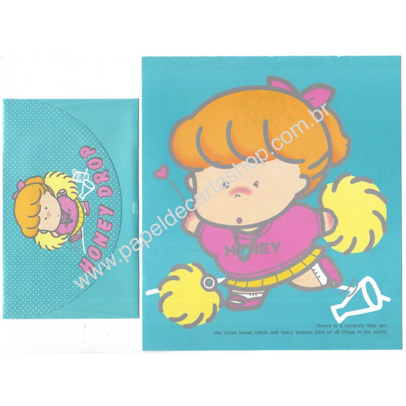 Conjunto de Papel de Carta Vintage Honey Drop CAZ MIDORI JAPAN