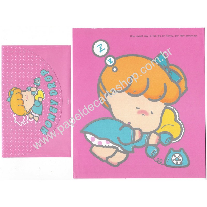 Conjunto de Papel de Carta Vintage Honey Drop CRS MIDORI JAPAN