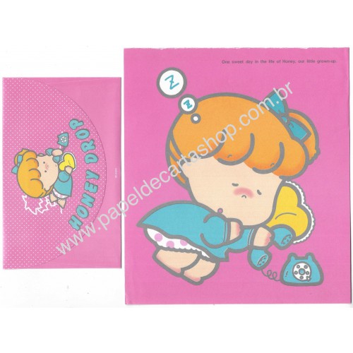 Conjunto de Papel de Carta Vintage Honey Drop CRS MIDORI JAPAN