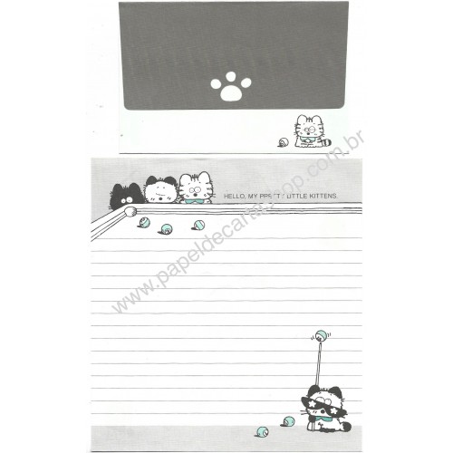 Conjunto de Papel de Carta Vintage Nyan 2 Town Blue YÜKARI JAPAN