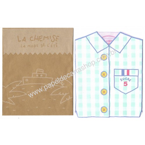 Conjunto de Papel de Carta Antigo Vintage La Chemise CVD2 MIDORI