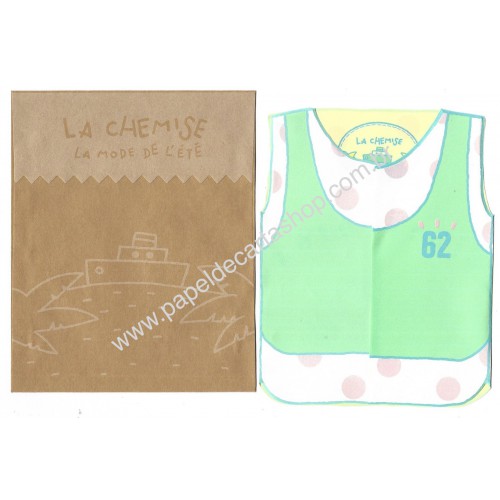 Conjunto de Papel de Carta Antigo Vintage La Chemise CVD MIDORI