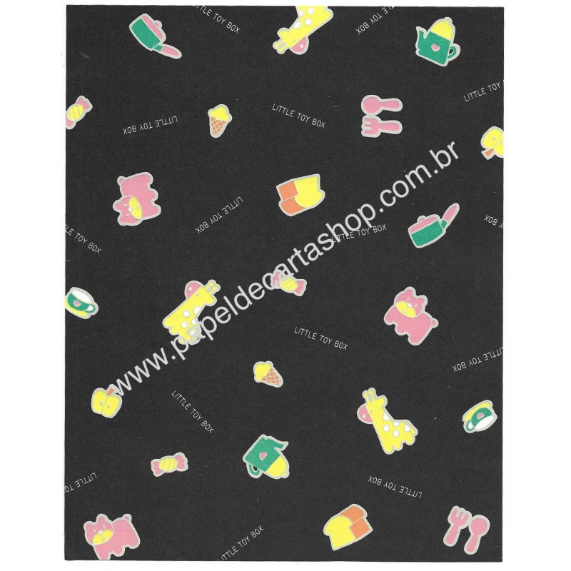Conjunto de Papel de Carta Antigo Vintage Little Toy Box Japan
