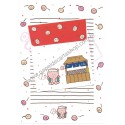 Conjunto de Papel de Carta Antigo Vintage SAM CVM Japan