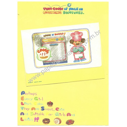Conjunto de Papel de Carta Antigo Vintage Tom Cook Mitsukan Japan