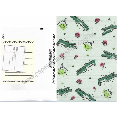 Conjunto de Papel de Carta Antigo Lucky Paradise JAPAN