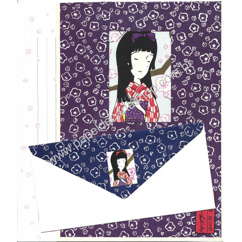 Kit CAPA & Conjunto de Papel de Carta Antigo (Vintage) GUEIXA 03 JPN