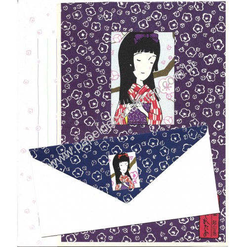 Kit CAPA & Conjunto de Papel de Carta Antigo (Vintage) GUEIXA 03 JPN