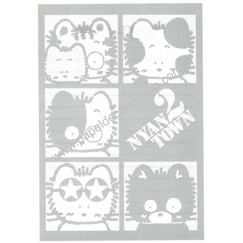 Conjunto de Papel de Carta Vintage Nyan 2 Town Color YÜKARI JAPAN