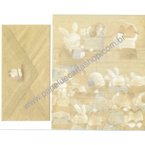 Conjunto de Papel de Carta Vintage Wellington School MIDORI