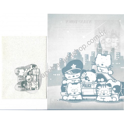 Conjunto de Papel de Carta Vintage Nyan 2 Town Hello YÜKARI JAPAN