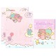 Ano 2014. Conjunto de MINI-Papel de Carta Little Twin Stars Stars Sanrio