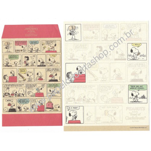 Conjunto de Papel de Carta Snoopy Pen Peanuts LCC2 2016