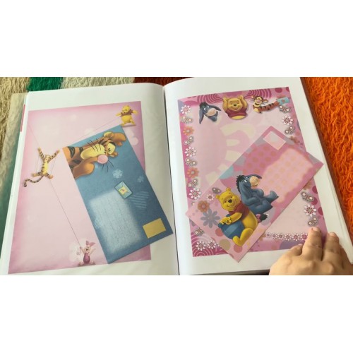 Pasta & Coleção de Papéis de Carta Disney POOH Original
