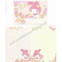 Ano 2012. Conjunto de Papel de Carta My Melody Roses Sanrio