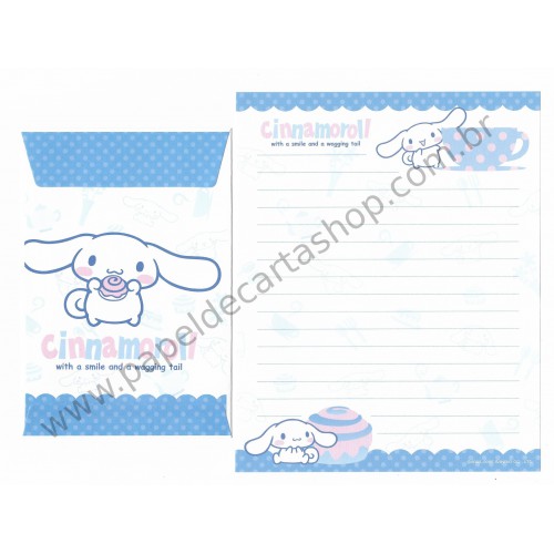 Ano 2005. Kit 2 Conjuntos de Papel de Carta Cinnamoroll Candy Sanrio
