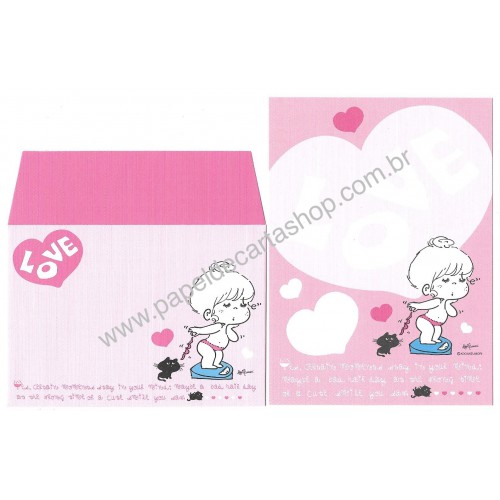 Conjunto de Mini-Papel de Carta com envelope ADO MIZUMORI 0056