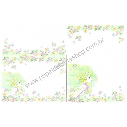Conjunto de Mini-Papel de Carta com envelope ADO MIZUMORI 0078
