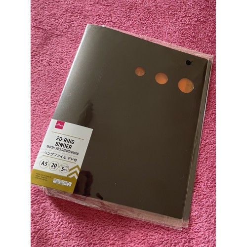 Pasta Fichário A5 Plástica com Janela LARANJA Daiso Japan