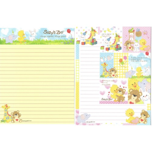 Ano 2014. Kit 2 Conjuntos Papel de Carta Suzy's Zoo 2