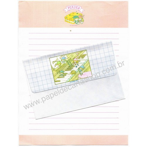 Kit 2 Conjuntos de Papel de Carta Vintage Pixies CRS Lyric Japan