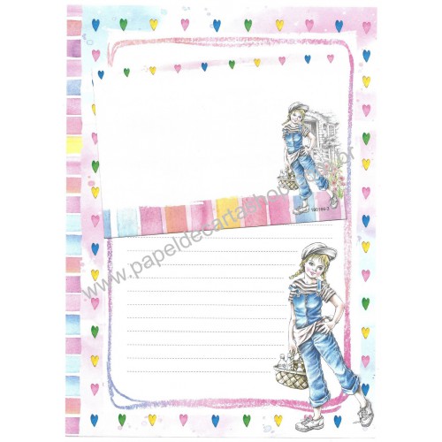 Conjunto de Papel de Carta Shinn Jee Menininha PB180166-3