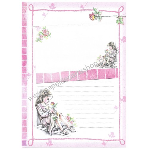 Conjunto de Papel de Carta Shinn Jee Menininha PB180166-6