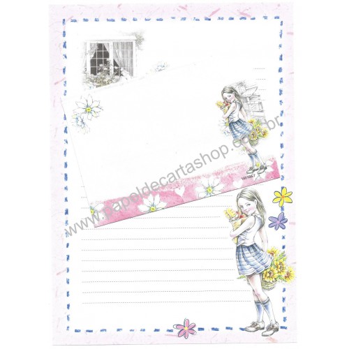 Conjunto de Papel de Carta Shinn Jee Menininha PB180166-7