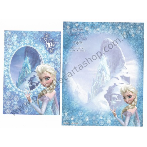 Kit 2 Conjuntos de Papel de Carta Disney Frozen Queen of the North Mountain