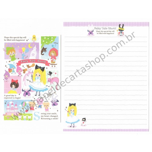 Kit 4 Conjuntos de Papel de Carta Fairy Tale World Kamio Japan