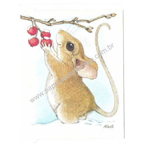 Notecard Cartão Antigo Importado Frisky'n'Frosty LKPowell Current