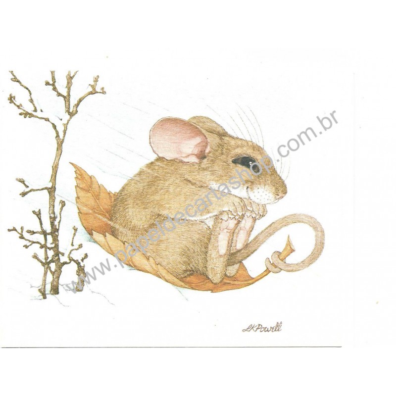 Notecard Cartão Antigo Importado Frisky'n'Frosty 2 LKPowell Current