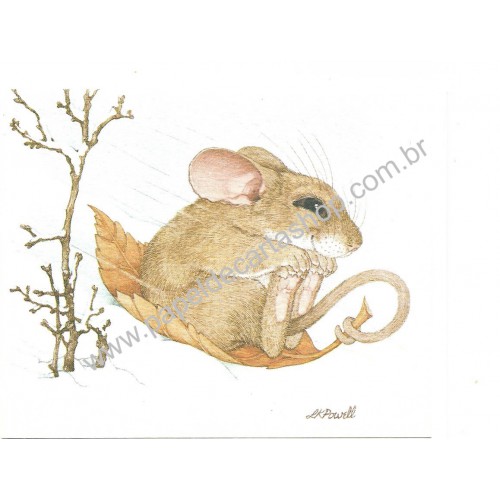 Notecard Cartão Antigo Importado Frisky'n'Frosty 2 LKPowell Current