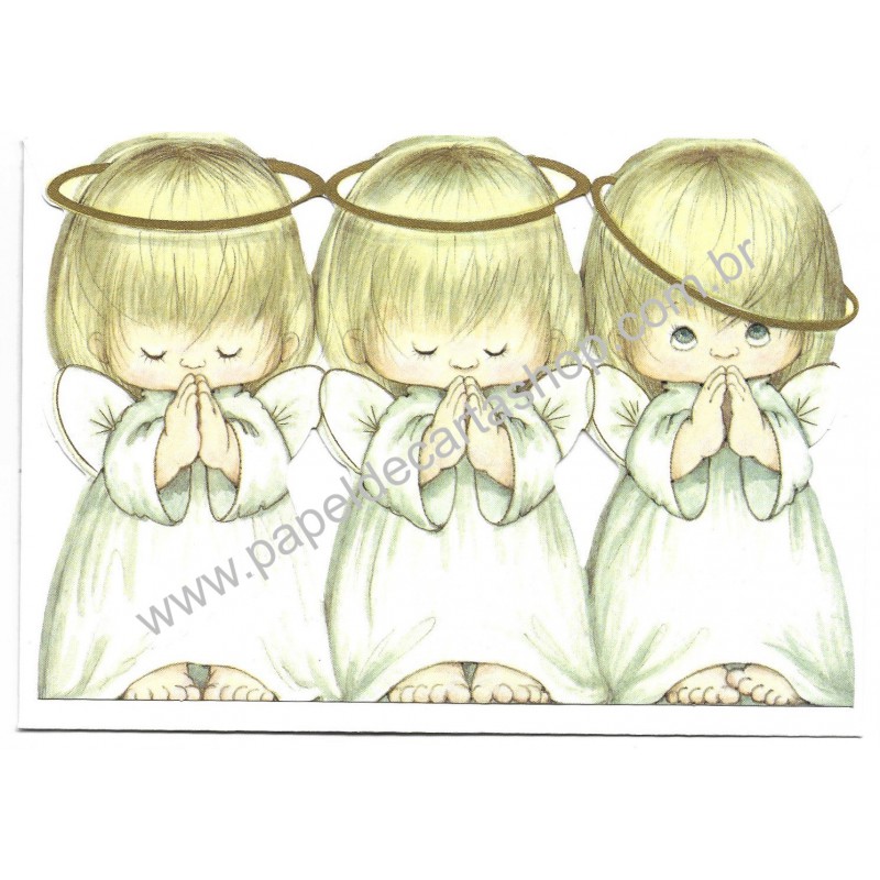 Notecard Antigo Importado Holly Babes Ruth Morehead Hallmark