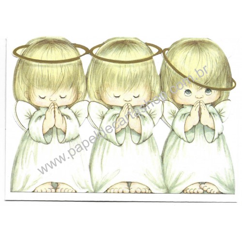 Notecard Antigo Importado Holly Babes Ruth Morehead Hallmark