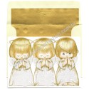 Notecard Antigo Importado Ruth Morehead Holly Babes G Hallmark
