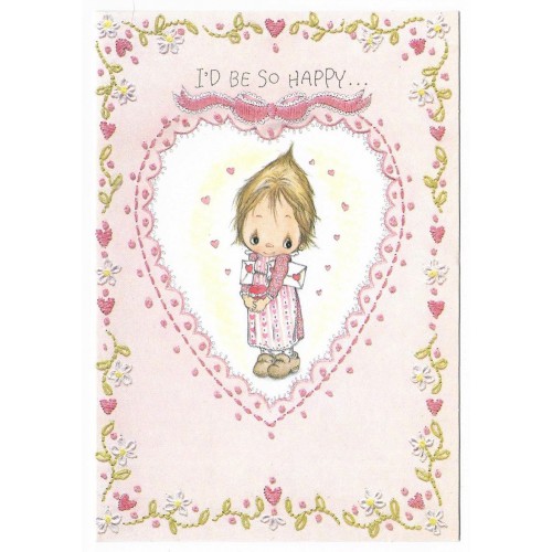 Kit 3 Cartões Antigos Importados Betsey Clark Valentines