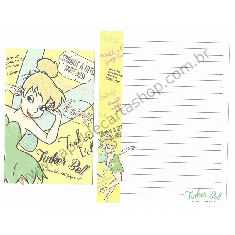 Kit 2 Conjuntos de Papéis de Carta Disney Tinker Bell Kamio