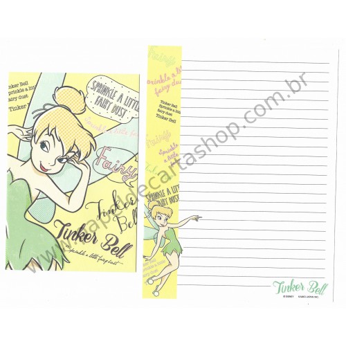 Kit 2 Conjuntos de Papéis de Carta Disney Tinker Bell Kamio