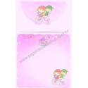 Conjunto de Papel de Carta Antigo (Vintage) Pixies Rosa Lyric Japan