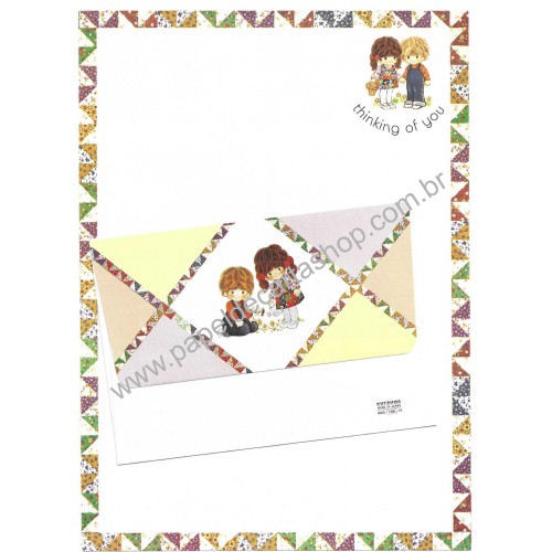 Conjunto de Papel de Carta Importado Friend III Kutsuwa Japão