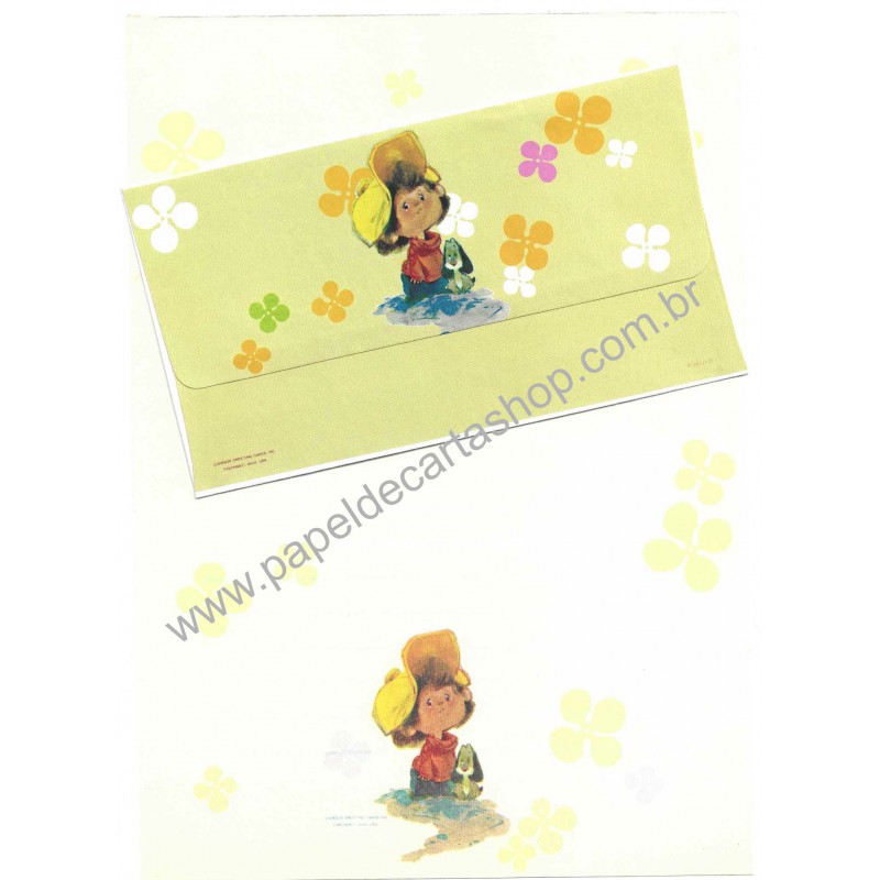 Conjunto de Papel de Carta Importado FLO GIbson KOKUYO Japão