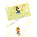 Conjunto de Papel de Carta Importado FLO GIbson KOKUYO Japão