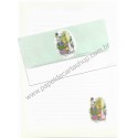 Conjunto de Papel de Carta Importado CAZ Kokuyo Japão