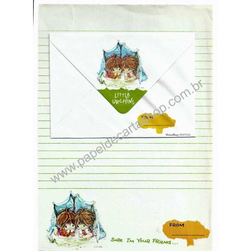 Conjunto de Papel de Carta Elena Little Urchins CAZ Gakken japan