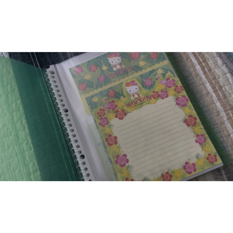 Pasta & Coleção de Papéis de Carta Hello Kitty 2001 Sanrio