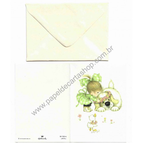 Notelette Antigo Importado Susy Angel Hallmark Irlanda 1976